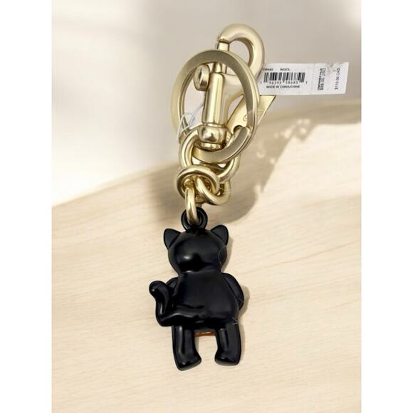 NWT Coach CW480 Limited Edition Halloween Cat Bag Charm Keychain - Picture 3 of 4
